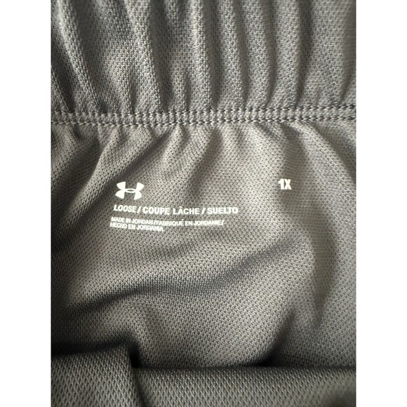 Under Armour Black White Running Training Loose Fit Shorts Play Up 1X - Picture 4 of 12